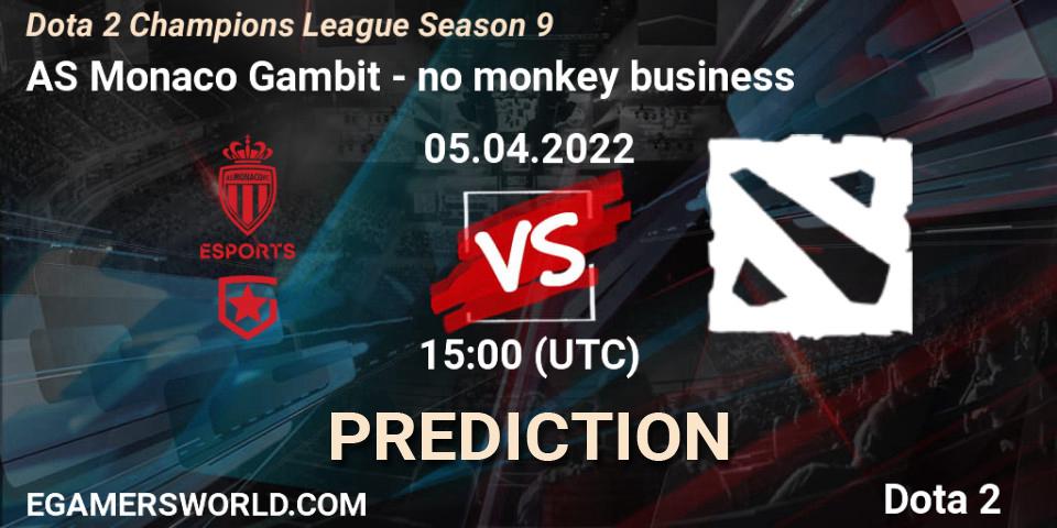 Prognoza AS Monaco Gambit - no monkey business. 05.04.22, Dota 2, Dota 2 Champions League Season 9