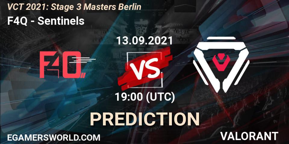 Prognoza F4Q - Sentinels. 13.09.2021 at 19:00, VALORANT, VCT 2021: Stage 3 Masters Berlin