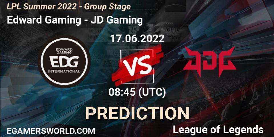 Prognoza Edward Gaming - JD Gaming. 17.06.2022 at 09:00, LoL, LPL Summer 2022 - Group Stage