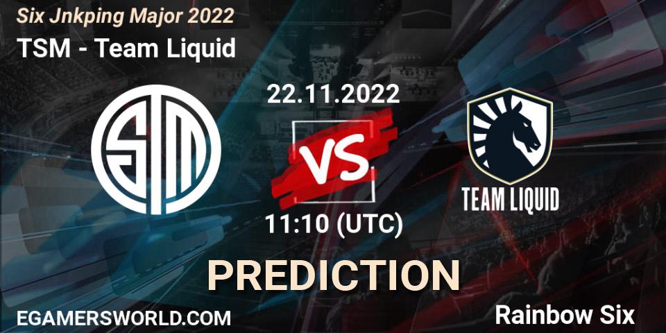 Prognoza TSM - Team Liquid. 23.11.22, Rainbow Six, Six Jönköping Major 2022