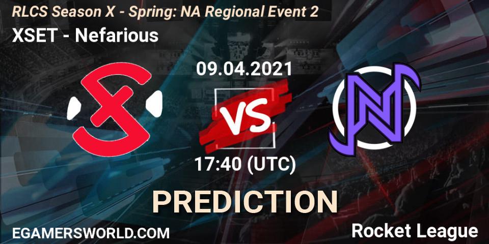 Prognoza XSET - Nefarious. 09.04.2021 at 17:40, Rocket League, RLCS Season X - Spring: NA Regional Event 2