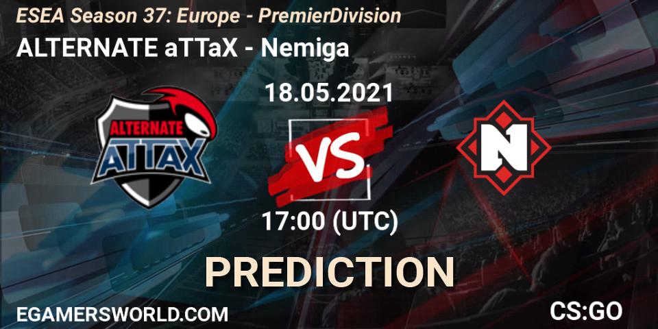 Prognoza ALTERNATE aTTaX - Nemiga. 27.05.2021 at 17:00, Counter-Strike (CS2), ESEA Season 37: Europe - Premier Division