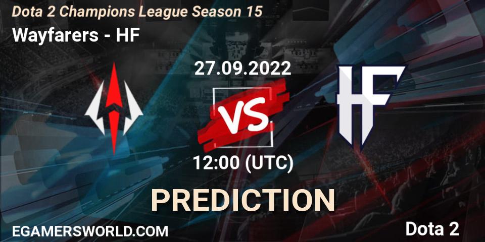 Prognoza Wayfarers - HF. 27.09.2022 at 12:01, Dota 2, Dota 2 Champions League Season 15