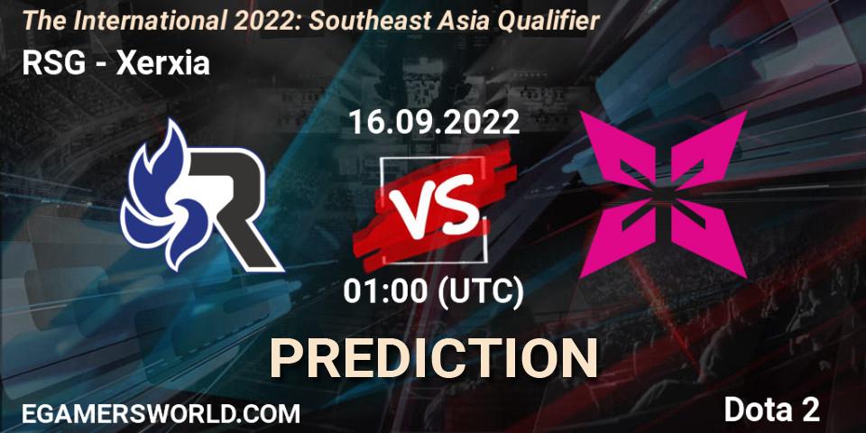 Prognoza RSG - Xerxia. 16.09.2022 at 01:00, Dota 2, The International 2022: Southeast Asia Qualifier