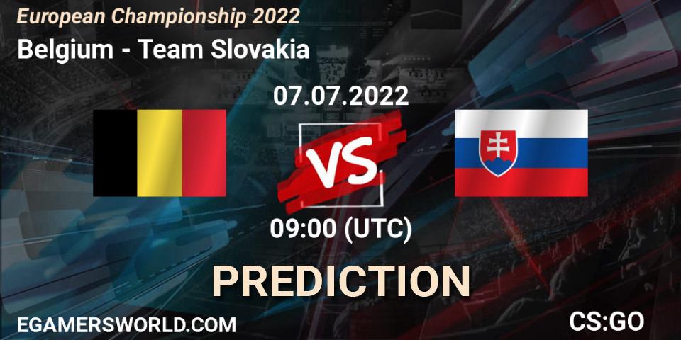 Prognoza Belgium - Team Slovakia. 07.07.22, CS2 (CS:GO), European Championship 2022