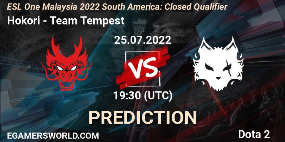 Prognoza Hokori - Team Tempest. 25.07.2022 at 19:36, Dota 2, ESL One Malaysia 2022 South America: Closed Qualifier