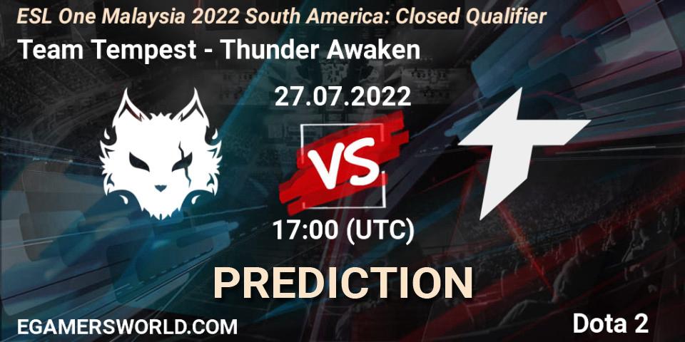 Prognoza Team Tempest - Thunder Awaken. 27.07.2022 at 17:04, Dota 2, ESL One Malaysia 2022 South America: Closed Qualifier