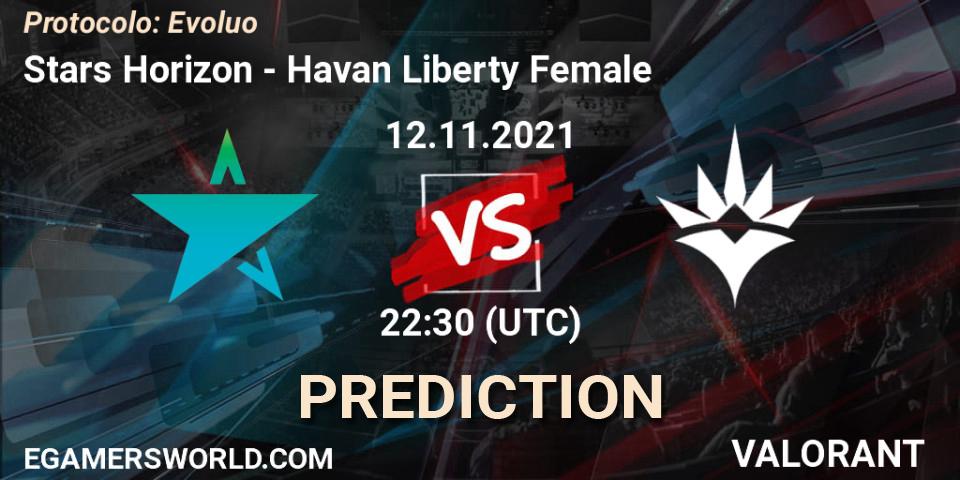 Prognoza Stars Horizon - Havan Liberty Female. 13.11.2021 at 20:00, VALORANT, Protocolo: Evolução