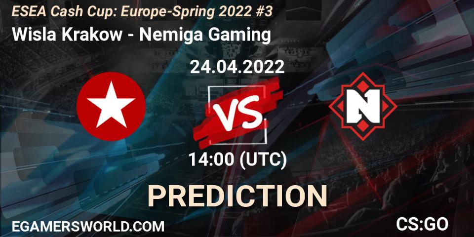 Prognoza Wisla Krakow - Nemiga Gaming. 24.04.2022 at 14:00, Counter-Strike (CS2), ESEA Cash Cup: Europe - Spring 2022 #3