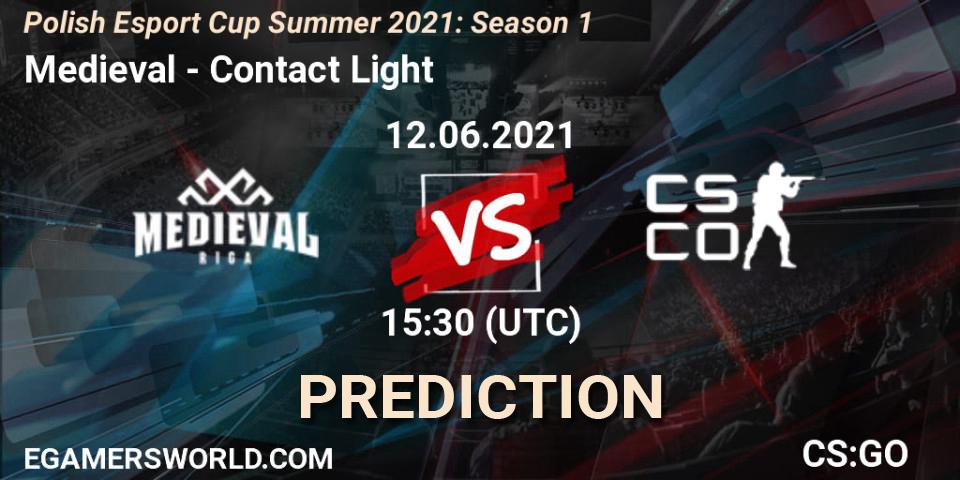 Prognoza Medieval - Contact Light. 12.06.2021 at 15:30, Counter-Strike (CS2), Polish Esport Cup Summer 2021: Season 1