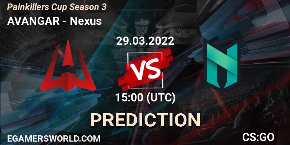 Prognoza AVANGAR - Nexus. 29.03.2022 at 14:00, Counter-Strike (CS2), Painkillers Cup Season 3