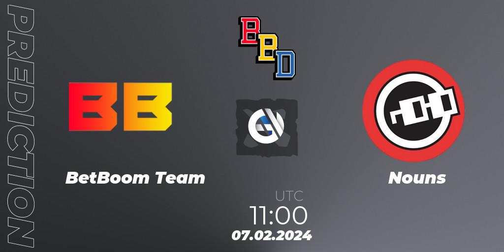 Prognoza BetBoom Team - Nouns. 07.02.24, Dota 2, BetBoom Dacha Dubai 2024