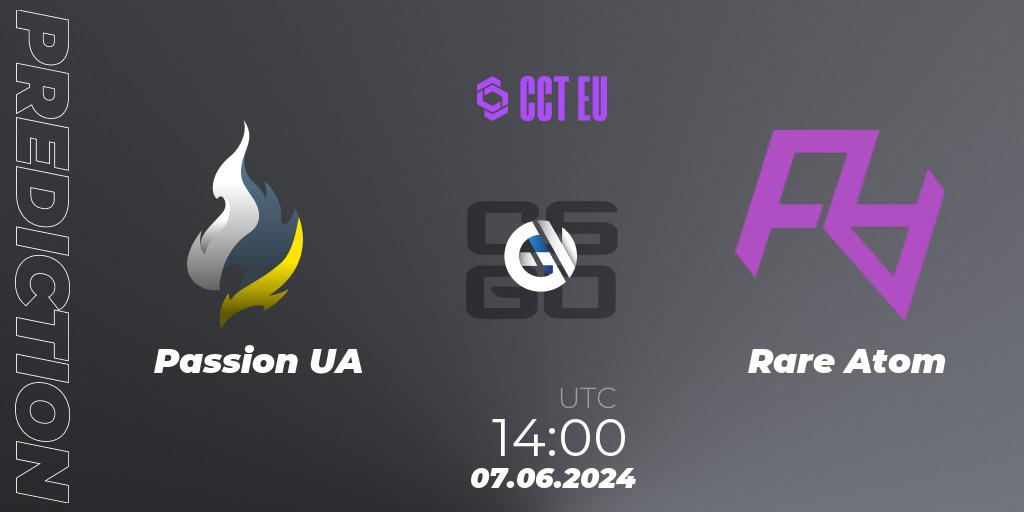 Prognoza Passion UA - Rare Atom. 07.06.2024 at 14:00, Counter-Strike (CS2), CCT Season 2 Europe Series 5