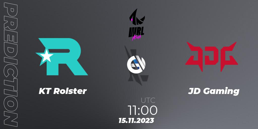 Prognoza KT Rolster - JD Gaming. 15.11.2023 at 11:00, Wild Rift, WRL Asia 2023 - Season 2 - Regular Season