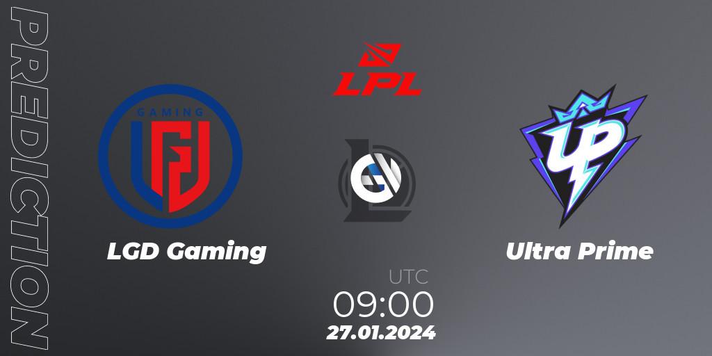 Prognoza LGD Gaming - Ultra Prime. 27.01.2024 at 09:00, LoL, LPL Spring 2024 - Group Stage