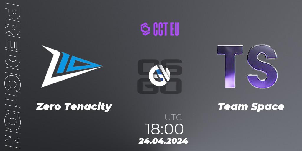 Prognoza Zero Tenacity - Team Space. 24.04.24, CS2 (CS:GO), CCT Season 2 Europe Series 2 Closed Qualifier