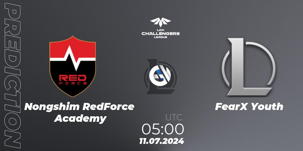 Prognoza Nongshim RedForce Academy - FearX Youth. 11.07.2024 at 05:00, LoL, LCK Challengers League 2024 Summer - Group Stage