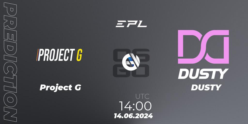 Prognoza Project G - DUSTY. 14.06.2024 at 14:00, Counter-Strike (CS2), European Pro League Season 18: Division 2