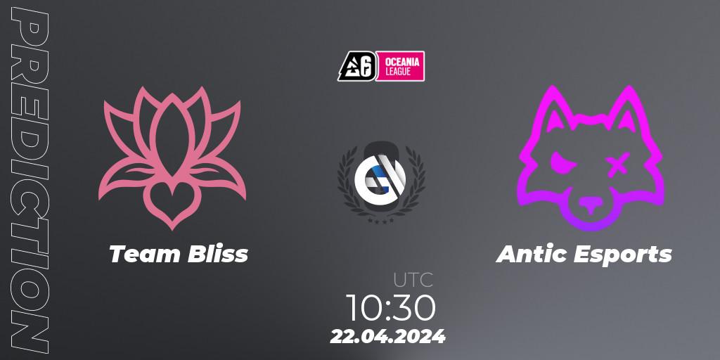 Prognoza Team Bliss - Antic Esports. 22.04.24, Rainbow Six, Oceania League 2024 - Stage 1