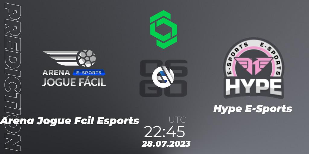 Prognoza Arena Jogue Fácil Esports - Hype E-Sports. 28.07.2023 at 22:45, Counter-Strike (CS2), CCT South America Series #9: Closed Qualifier