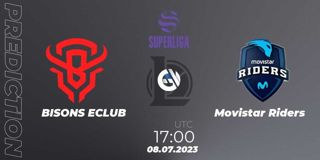 Prognoza BISONS ECLUB - Movistar Riders. 08.07.23, LoL, Superliga Summer 2023 - Group Stage