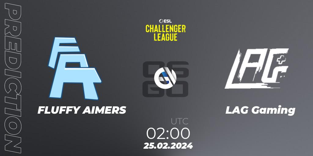 Prognoza FLUFFY AIMERS - LAG Gaming. 08.03.24, CS2 (CS:GO), ESL Challenger League Season 47: North America