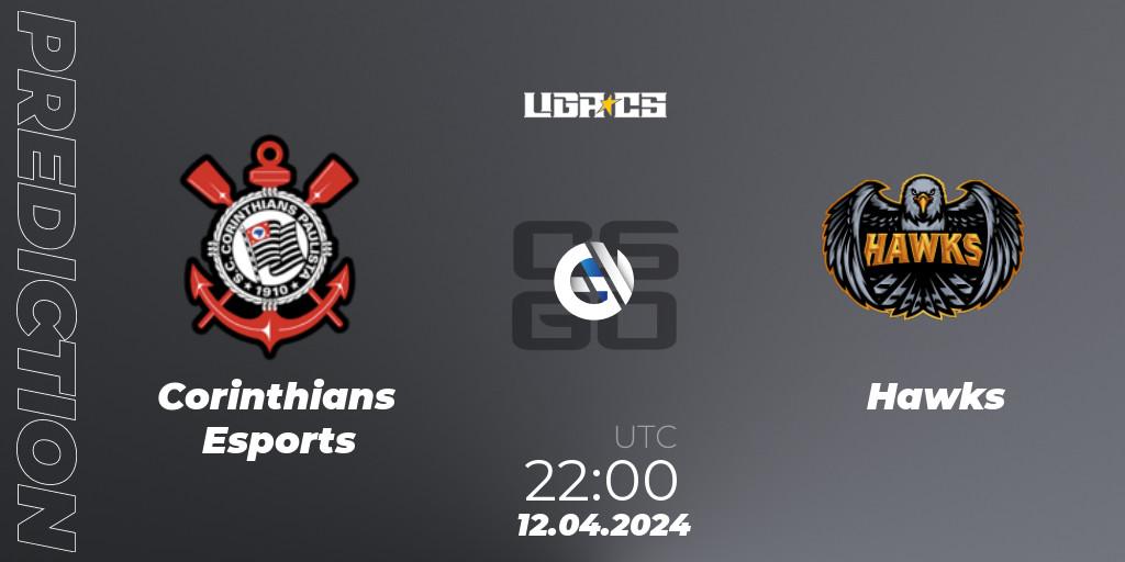 Prognoza Corinthians Esports - Hawks. 12.04.24, CS2 (CS:GO), LIGA CS: Summer 2024