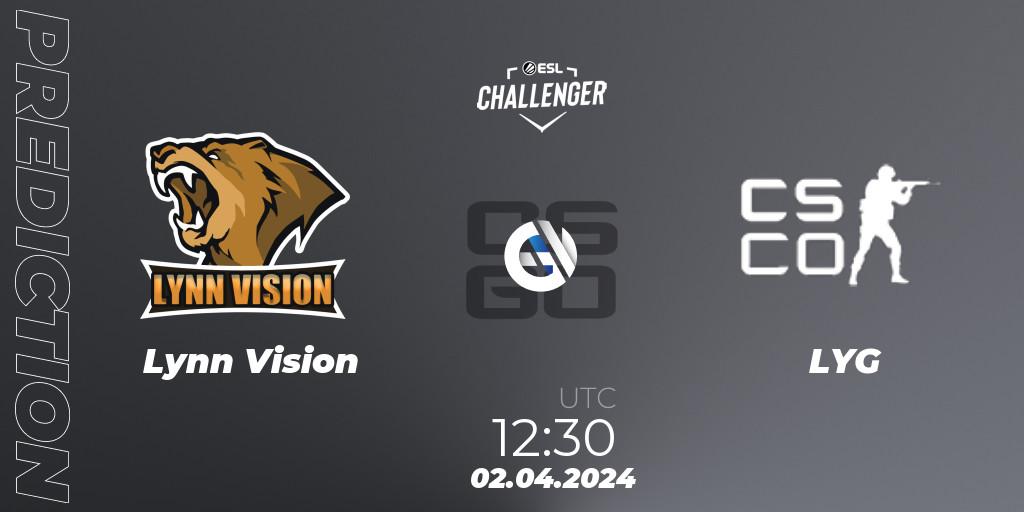 Prognoza Lynn Vision - LYG Gaming. 02.04.24, CS2 (CS:GO), ESL Challenger #57: Asian Closed Qualifier