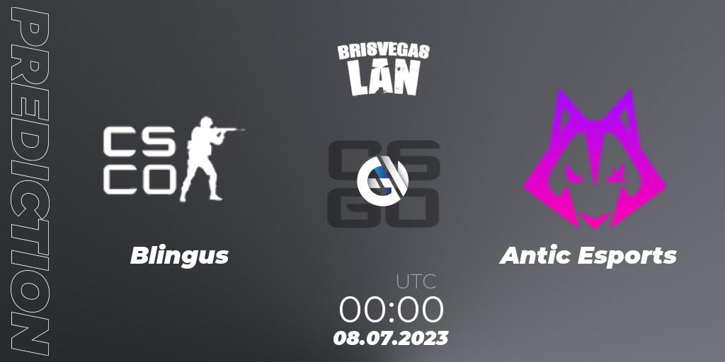 Prognoza Blingus - Antic Esports. 08.07.2023 at 00:00, Counter-Strike (CS2), BrisVegas Winter 2023