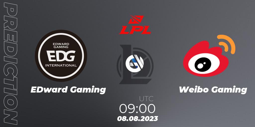 Prognoza EDward Gaming - Weibo Gaming. 08.08.2023 at 09:00, LoL, LPL Regional Finals 2023