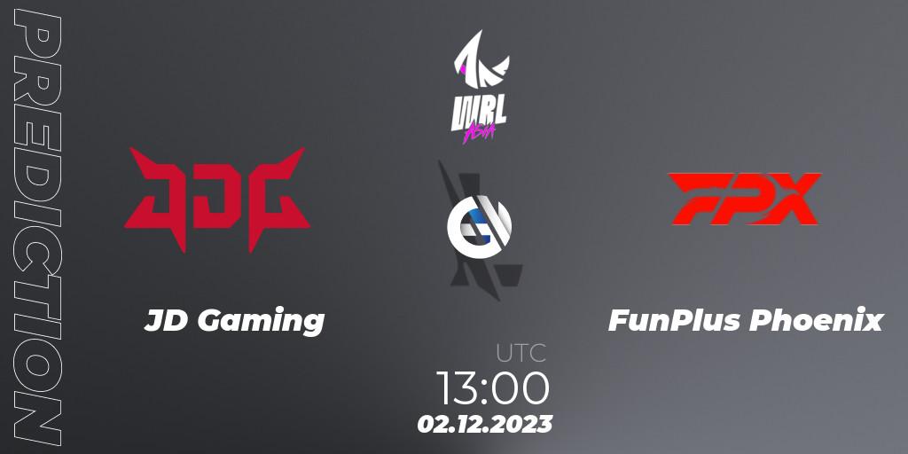 Prognoza JD Gaming - FunPlus Phoenix. 02.12.2023 at 13:00, Wild Rift, WRL Asia 2023 - Season 2 - Regular Season