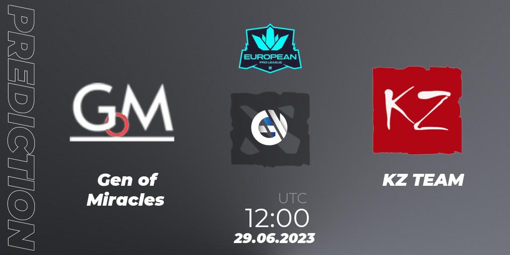 Prognoza Gen of Miracles - KZ TEAM. 28.06.2023 at 15:02, Dota 2, European Pro League Season 10