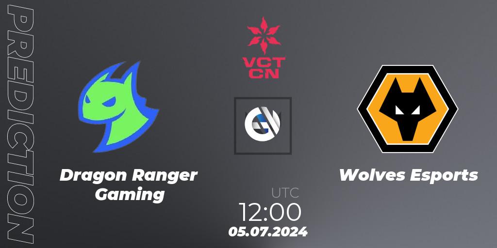 Prognoza Dragon Ranger Gaming - Wolves Esports. 05.07.2024 at 12:00, VALORANT, VALORANT Champions Tour China 2024: Stage 2 - Group Stage