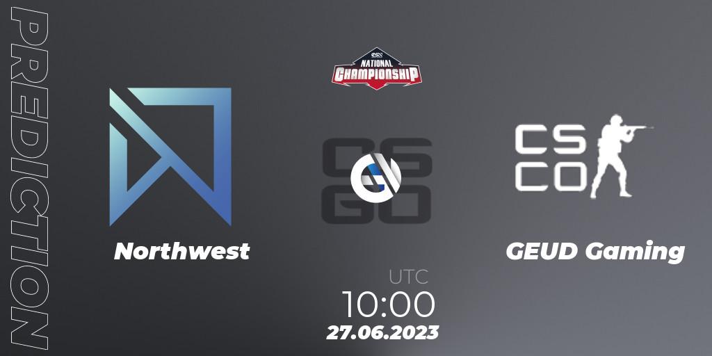 Prognoza Northwest - GEUD Gaming. 27.06.23, CS2 (CS:GO), ESN National Championship 2023