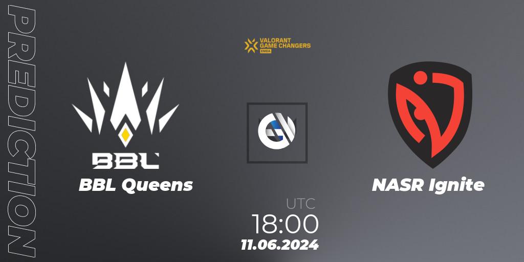 Prognoza BBL Queens - NASR Ignite. 10.06.2024 at 18:00, VALORANT, VCT 2024: Game Changers EMEA Stage 2