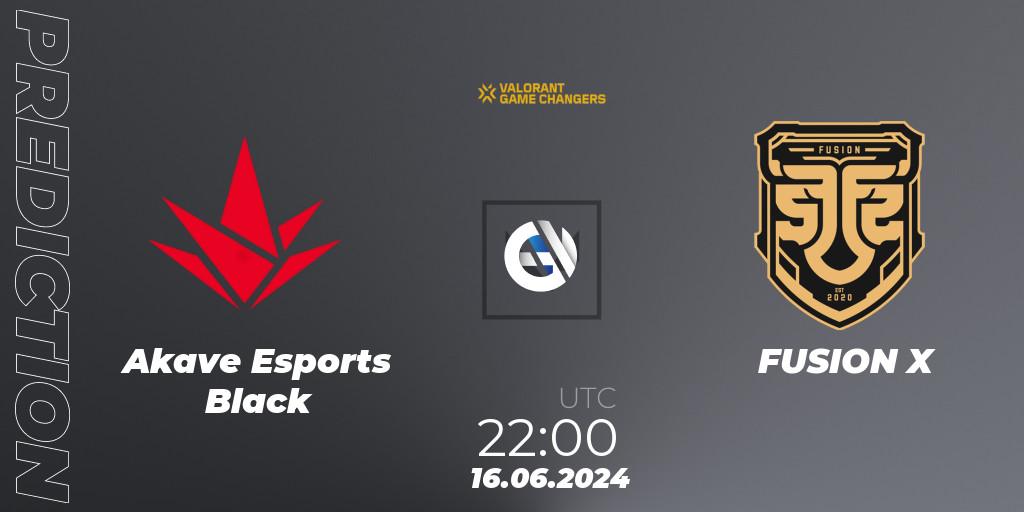 Prognoza Akave Esports Black - FUSION X. 16.06.2024 at 22:00, VALORANT, VCT 2024: Game Changers LAN - Opening