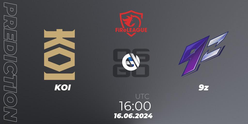 Prognoza KOI - 9z. 16.06.2024 at 16:00, Counter-Strike (CS2), FiReLEAGUE 2023 Global Finals