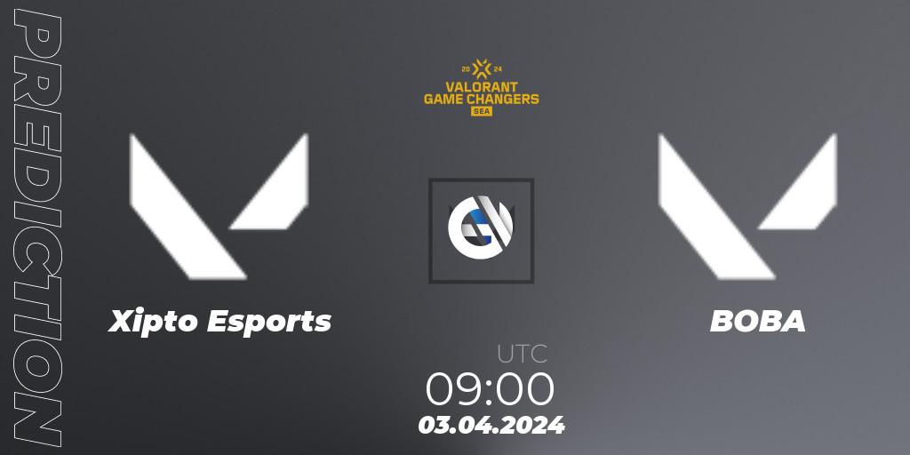 Prognoza Xipto Esports - BOBA. 03.04.2024 at 09:00, VALORANT, VCT 2024: Game Changers SEA Stage 1