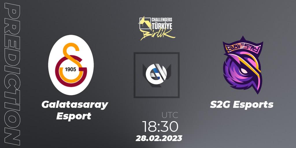 Prognoza Galatasaray Esport - S2G Esports. 28.02.2023 at 18:30, VALORANT, VALORANT Challengers 2023 Turkey: Birlik Split 1