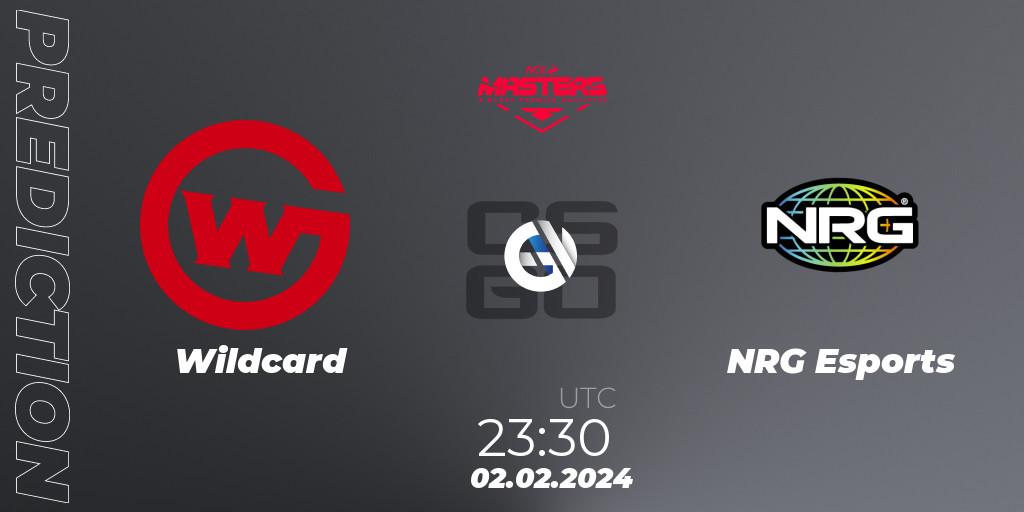 Prognoza Wildcard - NRG Esports. 02.02.2024 at 23:30, Counter-Strike (CS2), ACE North American Masters Spring 2024 - A BLAST Premier Qualifier