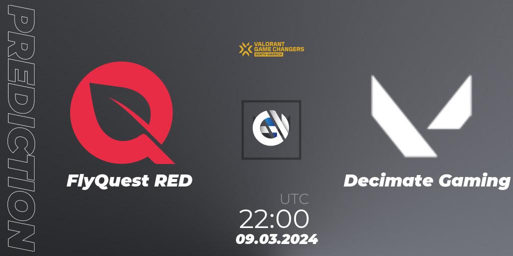 Prognoza FlyQuest RED - Decimate Gaming. 09.03.2024 at 22:00, VALORANT, VCT 2024: Game Changers North America Series Series 1
