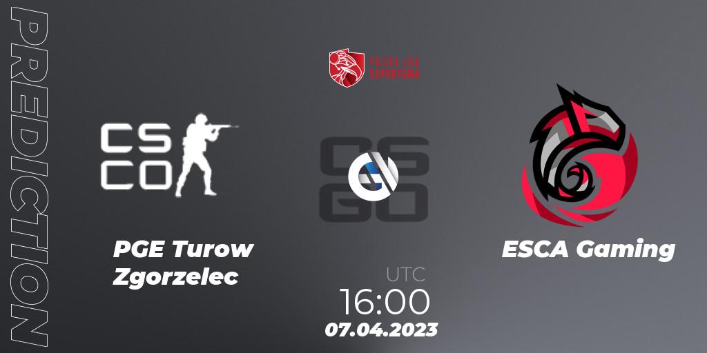 Prognoza PGE Turow Zgorzelec - ESCA Gaming. 07.04.2023 at 16:00, Counter-Strike (CS2), Polska Liga Esportowa 2023: Split #1