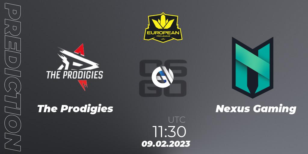 Prognoza The Prodigies - Nexus Gaming. 09.02.23, CS2 (CS:GO), European Pro League Season 6: Division 2