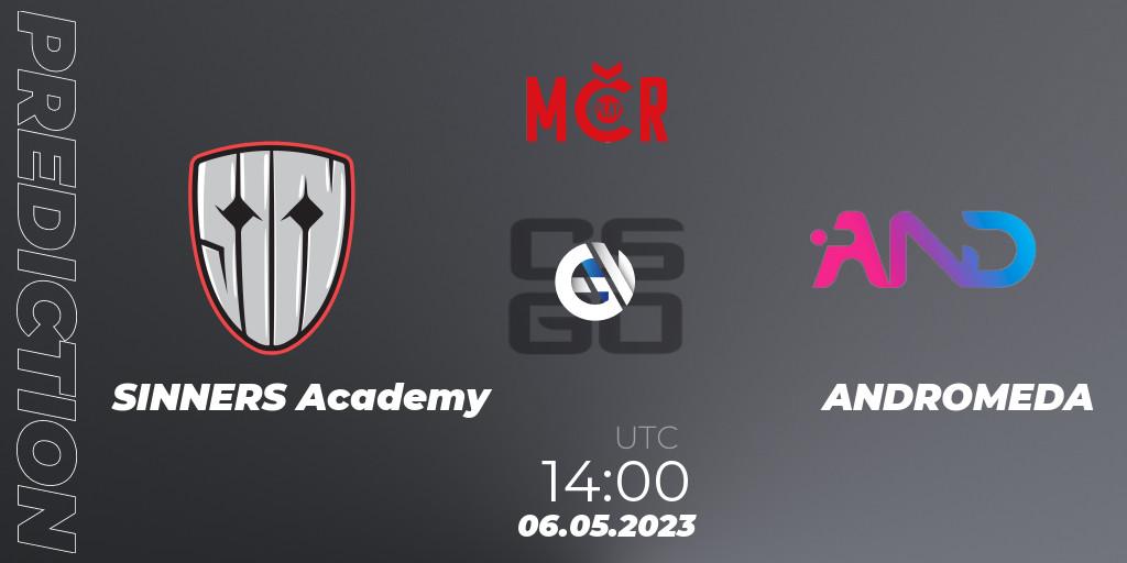 Prognoza SINNERS Academy - ANDROMEDA. 06.05.2023 at 13:30, Counter-Strike (CS2), Tipsport Cup Bratislava 2023: Closed Qualifier