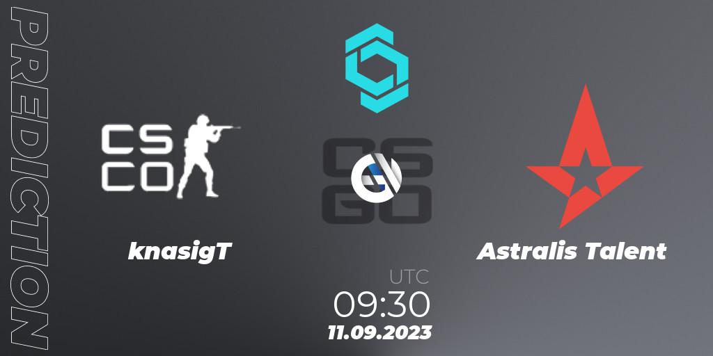 Prognoza knasigT - Astralis Talent. 11.09.2023 at 09:30, Counter-Strike (CS2), CCT North Europe Series #8: Closed Qualifier