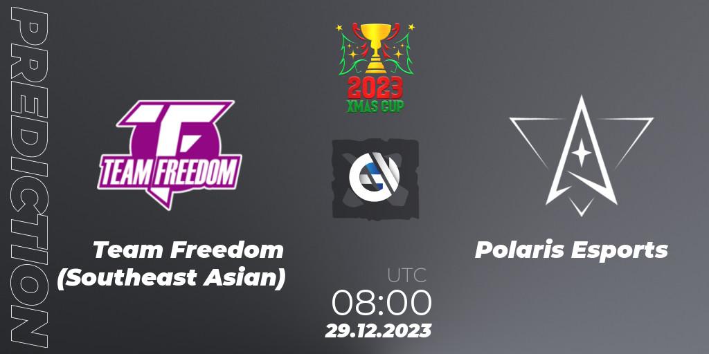 Prognoza Team Freedom (Southeast Asian) - Polaris Esports. 29.12.2023 at 04:01, Dota 2, Xmas Cup 2023