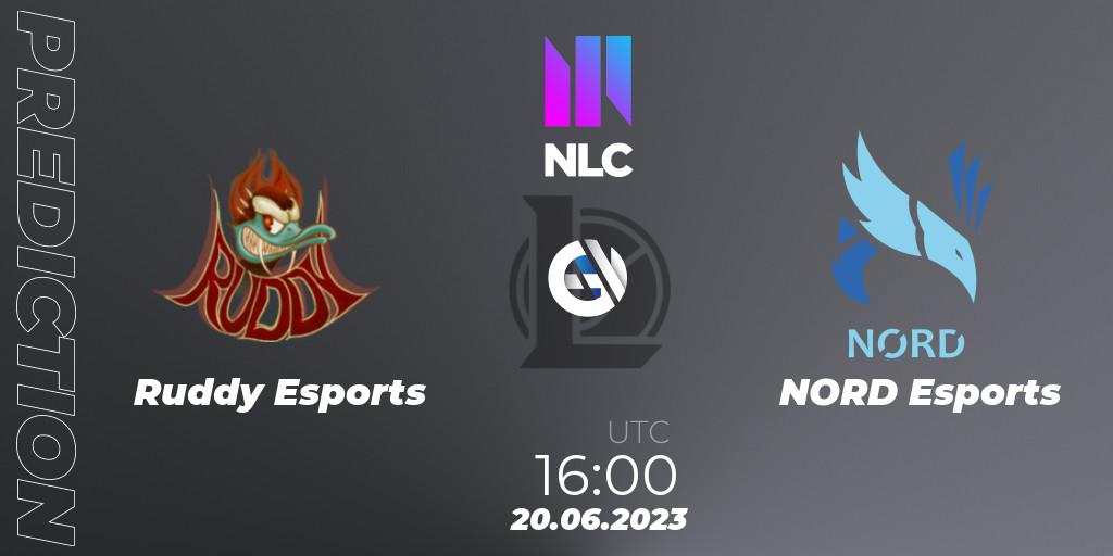 Prognoza Ruddy Esports - NORD Esports. 20.06.2023 at 16:00, LoL, NLC Summer 2023 - Group Stage