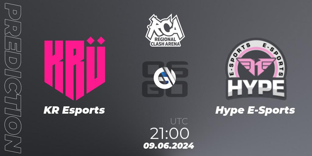 Prognoza KRÜ Esports - Hype E-Sports. 09.06.2024 at 21:00, Counter-Strike (CS2), Regional Clash Arena South America