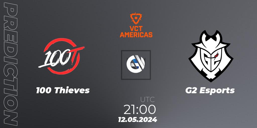 Prognoza 100 Thieves - G2 Esports. 12.05.2024 at 21:00, VALORANT, VCT 2024: Americas League - Stage 1