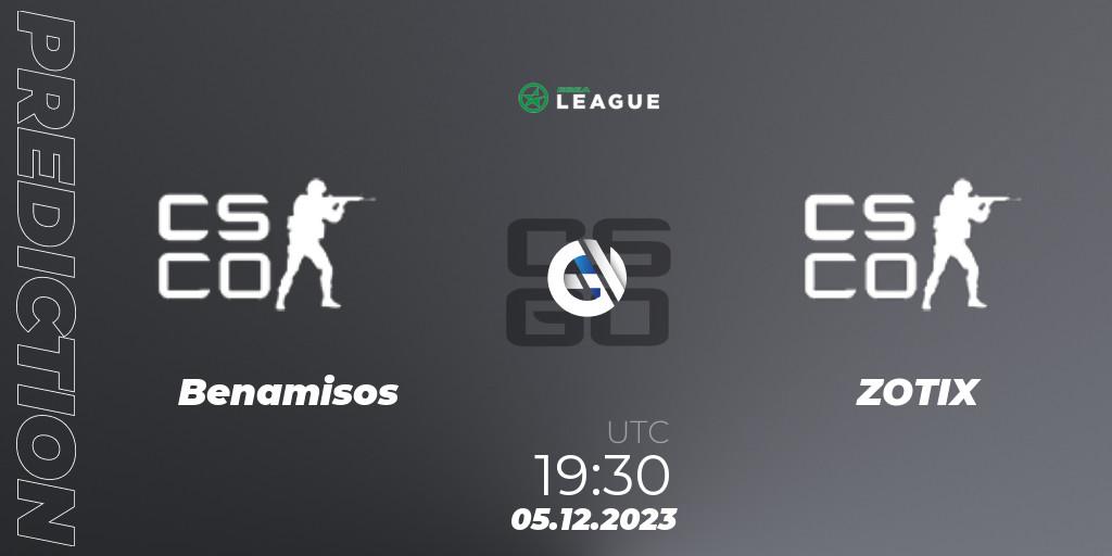Prognoza Benamisos - ZOTIX. 05.12.2023 at 19:30, Counter-Strike (CS2), ESEA Season 47: Main Division - Europe
